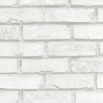 Venilia 53499 Adhesive Film Wall White Brick Effect Film Decorative Film Furniture Film Wallpaper Self-Adhesive Film PVC Phthalate White 90 cm x 2.1 m Thickness 0.095 mm