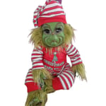 Jul Grinch Latex Plyschdocka Reborn Baby Grinch Gosedjur Julgåva