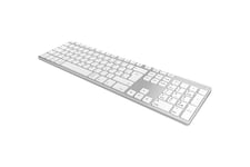 Keysonic KSK-8022BT - tangentbord - QWERTZ - tysk - silver