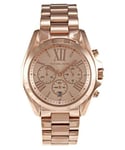 Michael Kors MK5503 Bradshaw Ladies Rose Gold Stainless Chrono Watch + Gift Bag