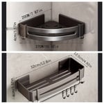 1/2/3kpl Ei-porattava Alumiini Kylpyhuone Hylly - Seinälle Asennettava Kulmahylly Shampoolle, Meikille, Ja Tarvikkeille