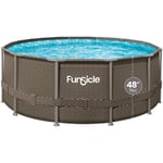 Funsicle - Piscine tubulaire ronde marron ؠ3,66m x h1,22m Marron Marron