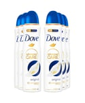 Dove Womens Anti-Perspirant Advanced Care Original 72H Deodorant for Women, 150ml, 6pack - NA - One Size