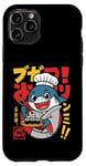 Coque pour iPhone 11 Pro Shark Mangeant des sushis japonais Kawaii Ramen Anime