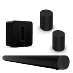 Sonos - 2x Era 100 Sub (Gen 3) & Arc - Bundle - Ultimate Home Audio System - Black