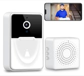 Sonnette vidéo sans Fil avec caméra,Sonnette vidéo WiFi avec Carillon de Porte,1080Psurveillance de Vision Nocturne HD,interphone à Domicile, Support de sécurité Intelligent,appels bidirectionnels