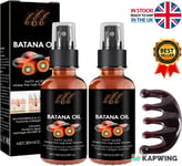 ✅2Pcs Natural Batana Oil Spray for Hair Growth Repair Damaged Thin Hair + Comb✅