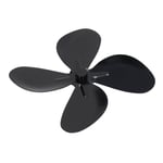 (4 Blades)Heat Resistant Furnace Fan Replaceable Furnace Fan Black