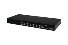 StarTech.com 8-Port USB KVM Swith with OSD - TAA Compliant - 1U Rack Mountable VGA KVM Switch (SV831DUSBU) - KVM switch - 8 porte