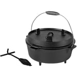 12 qt Faitout, chaudière à feu, four hollandais + couvercle en fonte, rôtissoire à rôtir, camping bbq