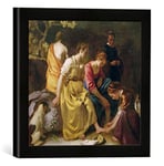 Kunst für Alle 'Image encadrée par Jan Vermeer Van Delft Diana avec Ses compagnes, Impression d'art dans Le Cadre de Main de qualité Photos, 30 x 30 cm, Noir Mat