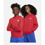 Nike Sportswear Club Fleece Big Kid University Red/white, storlek M: 137-147 cm