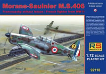 Morane Saulnier Ms. 406 France 4 Decal V. pour France 1:72 Plastique Model Kit