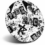 Awesome Fridge Magnet - Cool Black White Retro Punk Guitar Cool Gift #8370