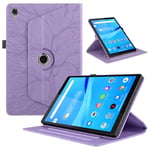 TEDTIKJT Coque pour Lenovo Tab M8 (3rd Gen) 8.0 Pouces 2022 Tablette Cover étuis PU Cuir 360°Rotatif Multi-Angle Stand Flip Protection Housse pour Lenovo Tab M8 (3rd Gen) 8" Coque,Violette Arbres