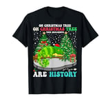 Oh Christmas Tree Your Ornaments Are History Chameleon Xmas T-Shirt