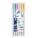 Staedtler Fineline Triplus tusjer 0,3 tupp 6 stk ‑ Pastellfarger