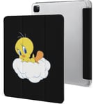 Étui Pour Ipad Pro 2021 Tweety 12,9 Pouces, Type Ordinateur Portable, Support À Trois Volets Avec Porte-Stylo, Veille/Réveil Automatique