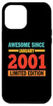 iPhone 12 Pro Max Awesome Since January 2001 24 Years Old 24th Birthday Case