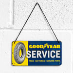 Goodyear Tyres Service Hanging 20cm Tin Wall Sign Plaque Home Garage Decor Art