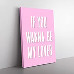 Big Box Art My Lover Typography Canvas Wall Art Print Ready to Hang Picture, 76 x 50 cm (30 x 20 Inch), Purple, White, Pink