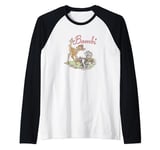 Disney Bambi Group Shot Butterfly On Tail Distressed Manche Raglan