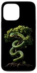 Coque pour iPhone 13 Pro Max Amoureux Drôles De Python D'arbre Vert, Serpents, Reptiles