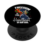 Freedom Is The Heartbeat Of Our Soul Citation Juneteenth PopSockets PopGrip Interchangeable