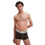 Calvin Klein Men's Low Rise Trunk 3pk 000nb3074a Low Rise Trunk, Multicolour (Blue Shadow, Grey Sky, Black), XS