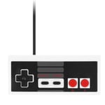 Manette de jeu Contrôleur de jeu classique avec poignée de jeu USB filaire, conçu à l'origine pour NES Mini Host (Blanc)