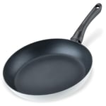 FACKELMANN Arcadalina Poêle à frire 28 cm – Poêle anti-adhésive en aluminium recyclé à 90% et revêtement en céramique – Poêle à induction pour cuisson et cuisson – Sans PFAS – Noir/blanc