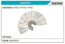 Ensemble 9 Lames pour Gardena Robot R40Li R70Li R160 R303506