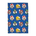 Character World Nintendo Officially Licensed Super Mario Fleece Blanket | Super Soft Warm Throw, Circles Gaming Design Brands | Perfect For The Bedroom, Camping & Sleepovers