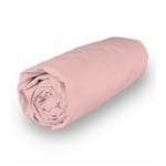 Drap plat en coton percale camille, Rose, par songe de camille - 200 x 200 cm - Rose