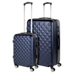 ITACA - Valise Moyenne, Valises Rigides, Valise Rigide, Valise Semaine pour Tout Voyage, Valise Soute de Luxe 771760, Bleu