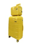 CELIMS - Valise Moyenne | Taille 65 cm Rigide | Valise en Polypropylène | Cadenas Intégré | 65x45x25 cm | Jaune