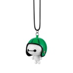 VNASKH Pendentif de Voiture Mignon Casque Baymax Robot poupée Suspendus Ornements Automobiles rétroviseur Suspension décoration Accessoires Cadeaux