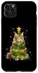 Coque pour iPhone 11 Pro Max Cat Maine Coon Sapin de Noël pour les amoureux des chats