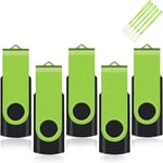 Lot De 5 Clés Usb 2.0 16 Go (16 Go, Vert)[Q2875]