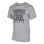 Nike M NSW Tee Swoosh BB Core T-Shirt Homme, DK Grey Heather, FR : L (Taille Fabricant : L)