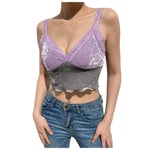 Sisifa Lace Crop Tank Tops for Women Teens,Fashion Y2K V Neck Spaghetti Strap Tank Tops