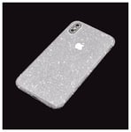 Back Protector For iPhone XS Silver Glitter Bling Rear Protector