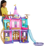 Mattel Disney Princess Magical Adventures Castle, 3 Levels with 10 Play Areas and 25 Doll Accessories Including Lights, Sounds, Magic Carpet, Slide, and Pool, Toys for Ages 3 and Up, Playset, HLW29