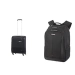 Samsonite Base Boost - Spinner S (Length: 40 cm) Hand Luggage, 55 cm, 39 Litre, Black & Guardit 2.0-17.3 Inch Laptop Backpack, 48 cm, 27.5 Litre, Black