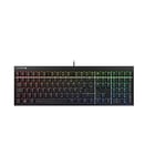 CHERRY MX 2.0S, Clavier de gaming mécanique avec rétro-éclairage RGB, Disposition française (AZERTY) Conçu en Allemagne, Original MX RED Switches, Noir