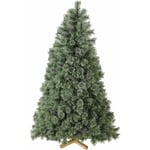 Sapin de Noël 210cm, Sapin de Noel Artificiel, Arbre de Noël pour Décoration de Noël, Matériau pvc Ignifuge, avec 600 Branches, Socle en Bois, Sapin