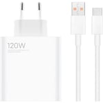 Original Chargeur Xiaomi Mdy-13-Ee 120w + Cable Type-C Blanc Pour Xiaomi Mi 10, 11, 12 Ultra, Black Shark 4, 4 Pro, 5, 5 Pro