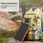 Portable Solar Power Bank ABS 30000mah With White LED Light Charger Fo 8397 UK