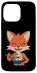 iPhone 14 Pro Max Happy Fox with Ramen Kawaii Food Design Case