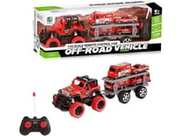 Radio Car Fire Brigade With Trailer